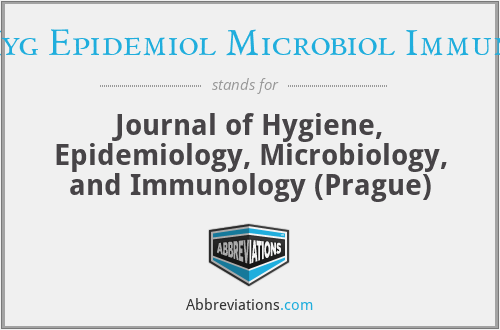 J Hyg Epidemiol Microbiol Immunol - Journal of Hygiene, Epidemiology, Microbiology, and Immunology (Prague)